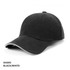A black and white rotated panel sandwich cap with a curved peak and a logo.