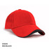 A red cap with a black brim and a logo on the front, designed as kids' headwear.