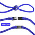 A blue rope with a toggle and safety clip, showcasing a secure fastening mechanism.