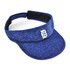 A blue fabric visor with a branded logo on the front. The visor features a comfortable, adjustable band.