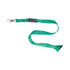 A green lanyard with a metal clip and adjustable buckle, designed to hold a USB flash drive.