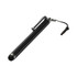 A sleek black stylus pen with a silver accent and a cord attachment. It has a rounded tip for precise writing.