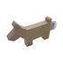A wooden flash drive shaped like a dog, featuring a clear USB connector. The product has a natural wood finish.