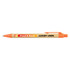 A pen with a wooden barrel labeled "Freud & Bosch LUXURY LINEN" in bold lettering, featuring an orange tip and clip.