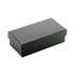 A black rectangular box with a lid, made from sturdy paper material.