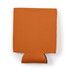 A drink bottle cooler in an orange color with a soft fabric exterior and a foldable bottom for easy storage.