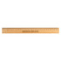 A bamboo 30cm ruler featuring a branding logo and measurement markings along its length.
