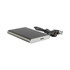 A grey Eagle USB 3.0 hard drive with a USB cable beside it, featuring a sleek metallic design.