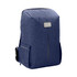 A navy blue backpack with a sleek design, featuring side pockets and a visible logo.