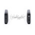 A pair of black Nano Vegan Wireless Speakers with sound waves visually represented between them.