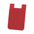 A red Sticky Pouch designed as a phone wallet with a textured grip and an opening at the top.