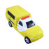 A custom moulded flash drive designed as a yellow delivery van with black wheels and detailing.