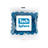A clear cello bag containing blue jelly beans, featuring a prominent logo for "Tech Sphere."