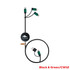 A black and green LED charging cable with multiple connectors for fast charging and data sync, featuring a circular design.