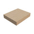 A plain cardboard box with a simple, unmarked exterior, featuring a flat, rectangular shape.