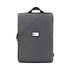 A grey laptop sling bag with a handle and a logo on the front. It features a zip closure and a minimalist design.
