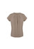 A short-sleeve women's top in a light beige colour with pleated detailing at the front. It features a logo.