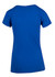 A blue women's modern fit T-shirt displayed from the back. It features a simple design and short sleeves.
