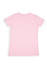 A women's modern fit T-shirt in a soft pink colour, featuring a simple design and a logo on the back.