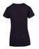 A black women's modern fit T-shirt with short sleeves and a simple design. Features a logo on the back.
