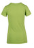 A women's modern fit T-shirt in green, featuring a simple design and short sleeves. The back view showcases the smooth fabric.