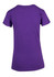 A purple women's modern fit T-shirt with a round neckline and short sleeves, featuring a logo.