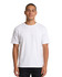 A white loose T-shirt for men and unisex, featuring a simple design and comfortable fit. Includes a logo.