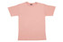 A plain pink unisex regular T-shirt, featuring short sleeves and a simple design. Includes a logo on the label.