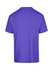 A purple unisex regular T-shirt featuring a crew neckline and short sleeves, with a logo on the back.