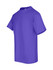 A purple unisex regular T-shirt with short sleeves and a crew neck, featuring a logo.