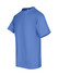 A blue unisex regular T-shirt with short sleeves and a round neckline, featuring a logo.