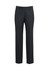 Black men's adjustable waist pants with a straight leg design, featuring a waistband and no visible pockets.