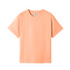 A kid's regular T-shirt in a soft peach colour, featuring a simple design and a logo on the label.