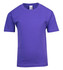 A purple kid's regular T-shirt with short sleeves and a simple design. Includes a brand logo on the label.