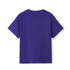A purple kid's regular T-shirt featuring short sleeves and a rear view, with a brand logo present.
