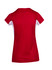 A red and white Women's Accelerator Cool-Dry T-shirt with a fitted design, showcasing the back view.