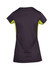 A black Women's Accelerator Cool-Dry T-shirt with lime green side panels. The shirt features a logo.