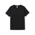 A black Men's Accelerator Cool Dry T-shirt featuring short sleeves and a simple design with a logo.