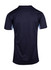 A dark navy blue men's T-shirt featuring a sleek design and a logo on the front.