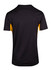 A black and yellow men's t-shirt featuring a logo, designed for cool and dry comfort.