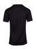 A black men's cool dry T-shirt featuring short sleeves and a back view. Includes a logo.