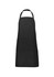 A black Barley apron featuring a front pocket and adjustable neck strap, with a logo. Ideal for workwear.