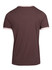 A unisex ringer T-shirt in dark brown with contrasting white trim around the collar and sleeves.