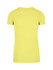 A short-sleeved women's T-shirt in bright yellow, featuring a plain back and a fitted design.