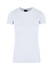 A light blue women's T-shirt with short sleeves and a round neckline, featuring a logo on the label.
