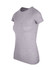A women's American style T-shirt in grey, featuring a classic crew neck and short sleeves.