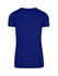A women's short-sleeved T-shirt in solid navy blue with a round neckline and a blank back.