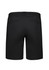 A pair of black women's chino shorts featuring back pockets and a sleek design. The shorts have a smooth finish and a waistband.