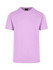 A lilac unisex American style t-shirt with a crew neckline and short sleeves, featuring a branding logo.