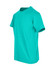 A turquoise unisex t-shirt displayed at an angle, featuring short sleeves and a crew neckline.